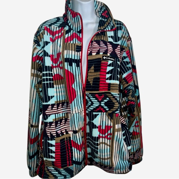 Columbia Other - Columbia Women's /Mens Multicolor Navajo Southwestern Fleece Jacket L